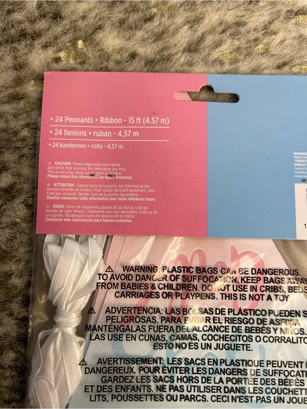 5 for‎ $25🔥Baby Shower Pink & Blue Boy or Girl? Garland- New